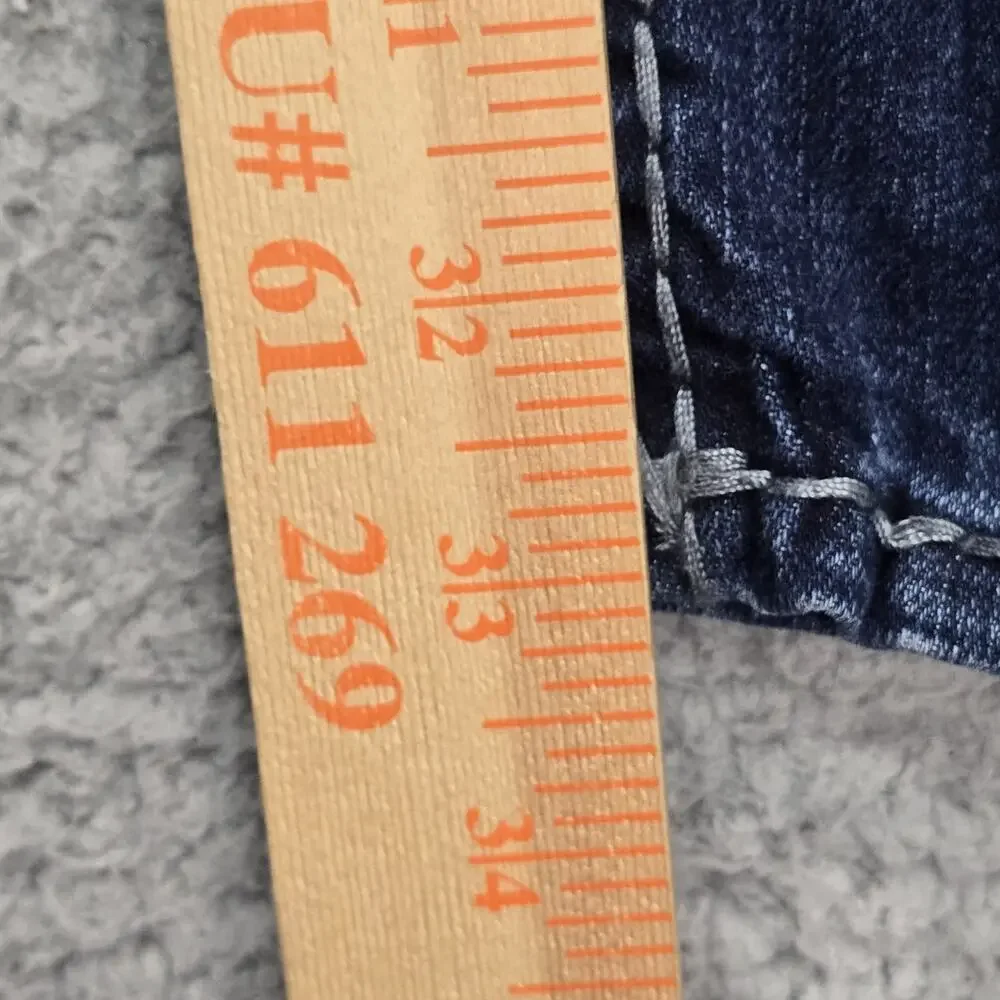 True Religion Rocco Skinny Jeans Mens 40x33 Blue Denim Classic Horseshoe EUC